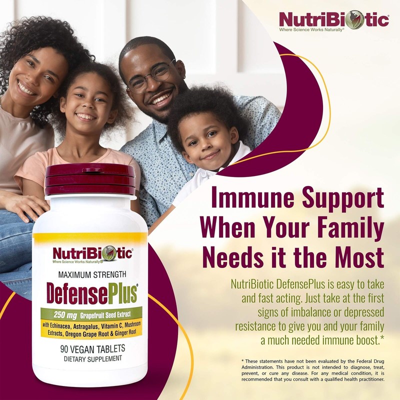 NutriBiotic 90 Count Herbal Immune Support Supplement with Vitamin C