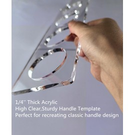 Straight Beer Flight Template,Acrylic Router Template,Beer Flight Template,Woodworking Router Template (Holes 2.25'' Dia)