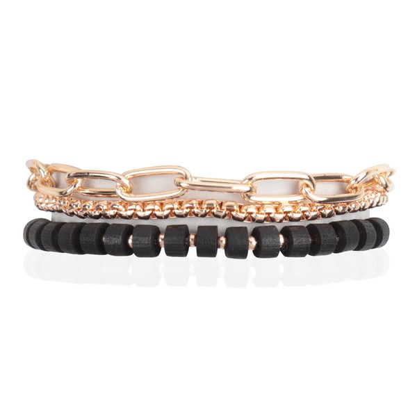 RIAH FASHION Bohemian Multi-Layer Beaded Stacking Statement Bracelets - Versatile