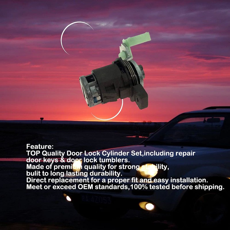 Front Left Right Door Lock Cylinder Set for 2002-2006 Honda
