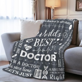 HEIFAM Doctor Gifts for Women Men, Doctor Blanket, Best Doctors Ever Gifts, Appreciation Retirement Thank You Gift for Dr on Doctors Day, Graduation Gift Birthdays Ideas for Sister Friend, 50''x60''