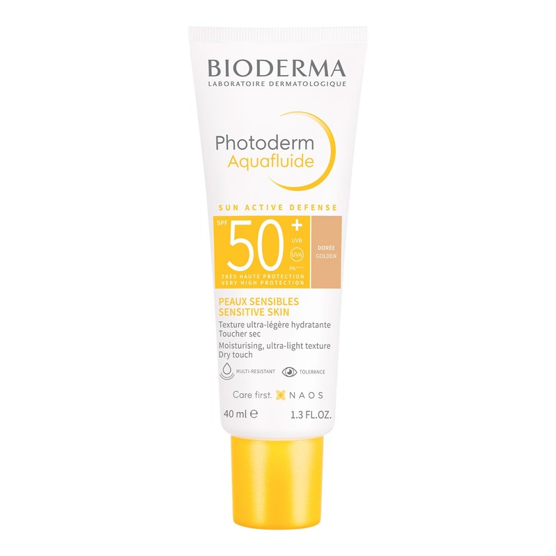BIODERMA, Protector Solar, Photoderm Max Aquafluido Tono Dorado, FPS50+, Sensación