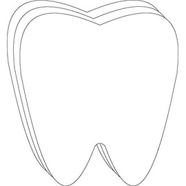 4 pcs Tooth Single Color Die-Cut Magnetic 5.5in Cute Magnet Brushing Flossing Teeth Healthy Hygiene National Dentists Day Dental Month Cavities Tooth Fairy Dentist Preventative Classroom Made in USA