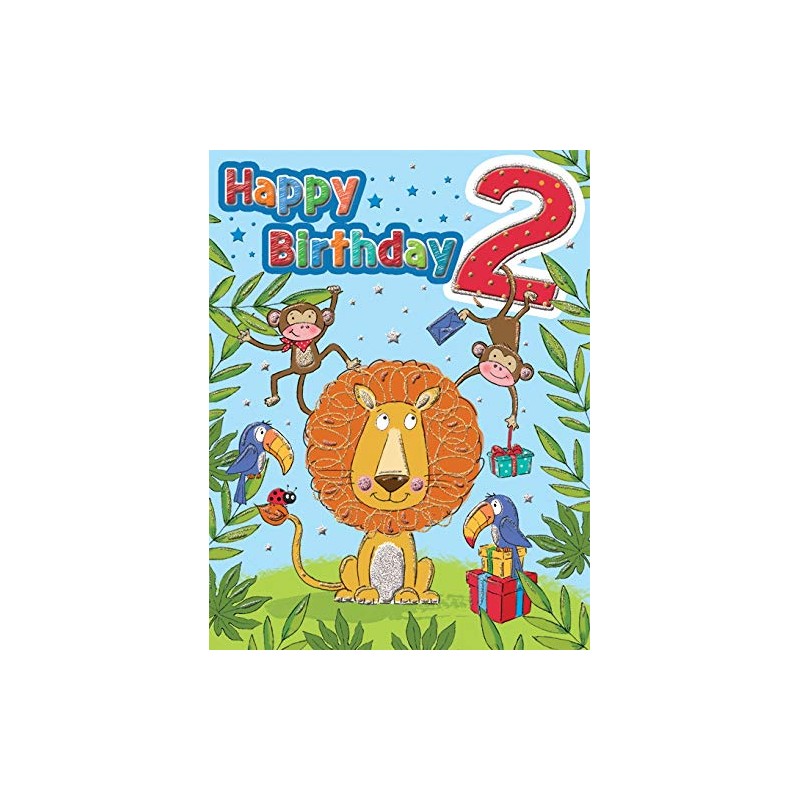 Milestone Age Age 2 Medium Birthday Card - 8" x