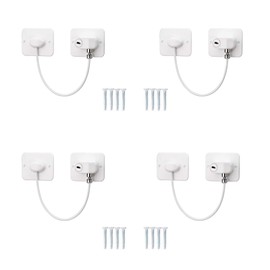 4 x Child Safety Cable for Windows and Doors with Screws for Home, Public and Security