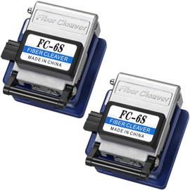 Duogalia (2-Pack FC-6S Optical Fiber Cleaver for 0.25mm, 0.9mm, 3.0mm Fiber Cable with 48000 Cleaves and 16 Position Blades Automatic Return Knife FTTH Tool