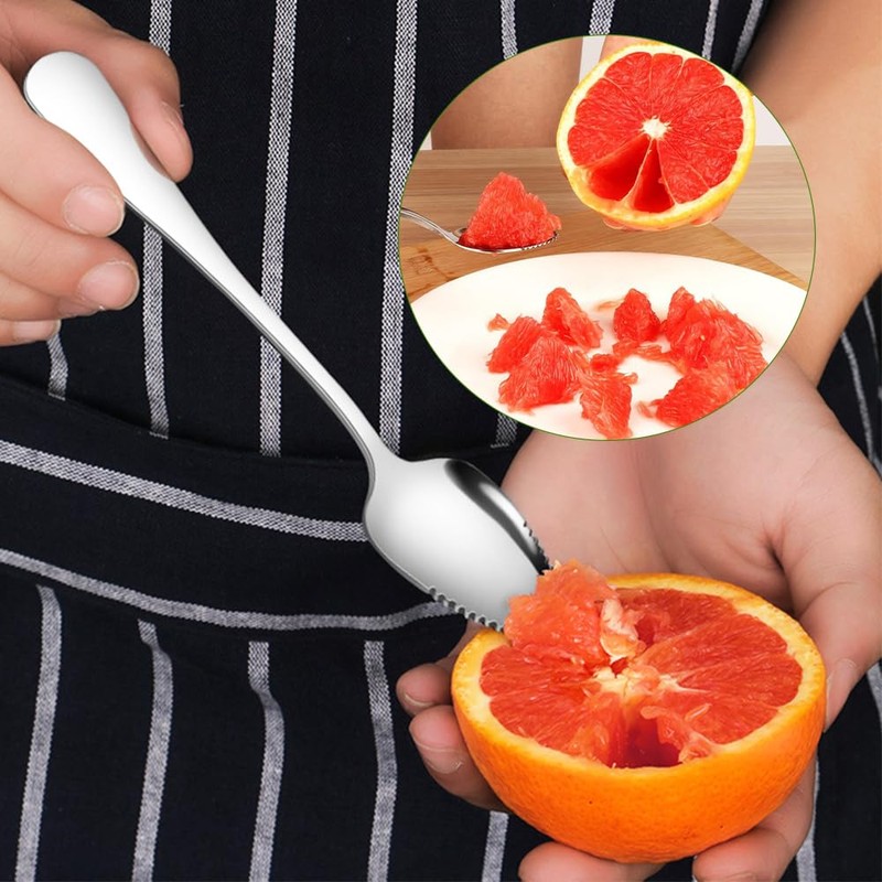 EXIN DEHCEN Kiwi Spoon, Grapefruit Spoon, 16 cm, Stainless Steel