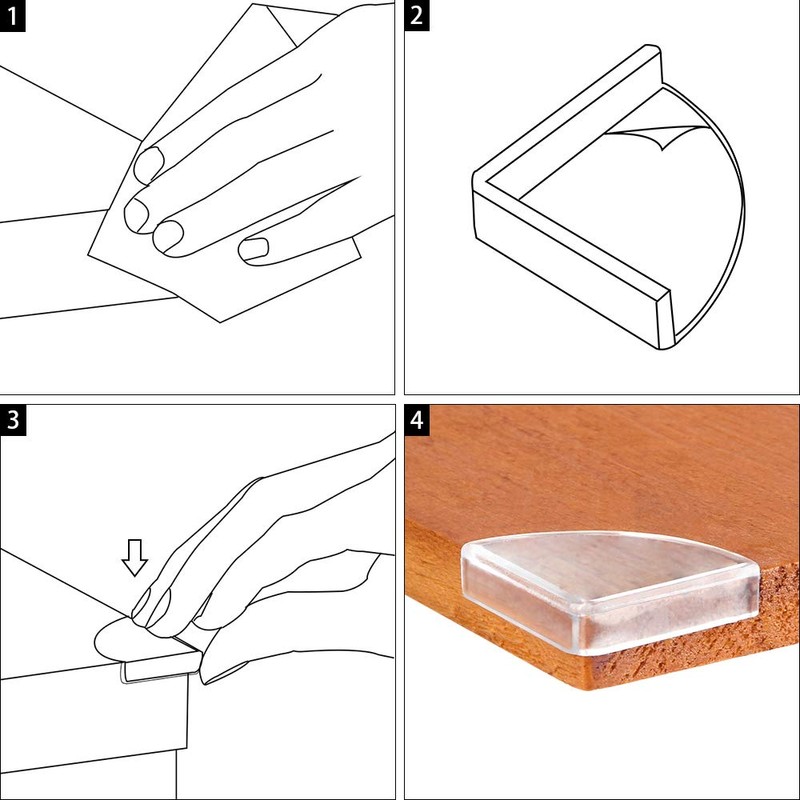 Tomorotec 36 Pack Clear Corner Protectors Baby Safety Edge Bumpers