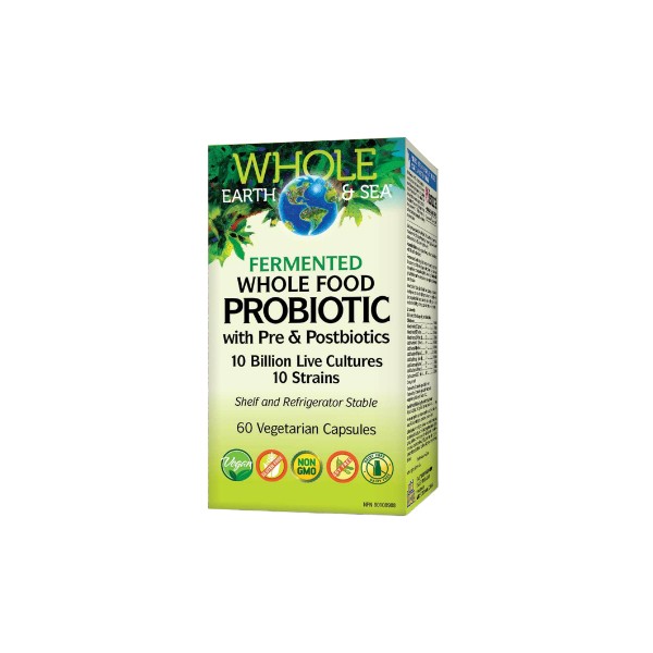 Natural Factors Whole Earth & Sea Fermented Whole Food Probiotic - 60 V-Caps