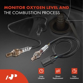 A-Premium - Sensor de oxígeno O2 compatible con Kia Optima 2009-2010 2.4L, Rondo 2009-2010 2.4L, Forte 2010-2013 2.0L/2.4L, Forte Koup 2010-2013, juego de 2 piezas, aguas arriba y aguas abajo