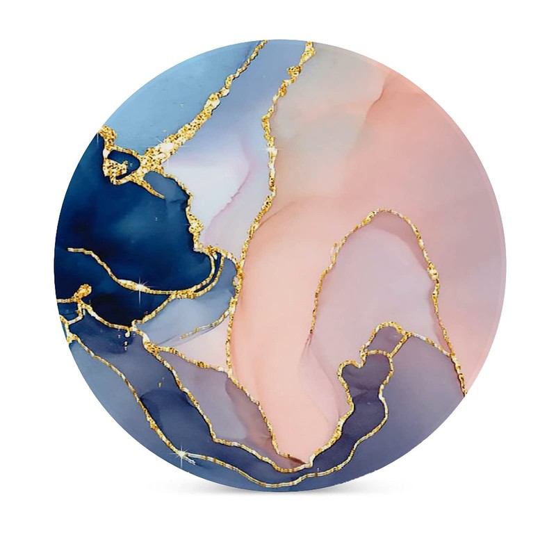 Pink Gold Marble Drink Absorbent Coaster,Pretty Marble Design Ceramic Drink