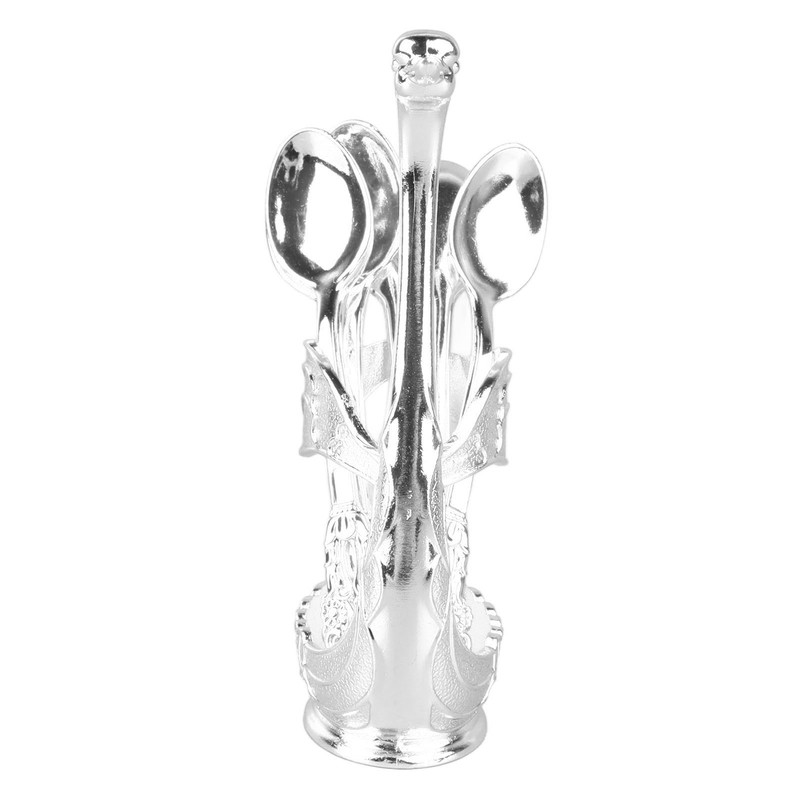 Coffee Spoon Holder Elegant Swan Shaped Alloy Mirror Polish Rich
