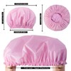 CHFONG Terry Lined Shower Caps for Women, 4 PCS Cloth