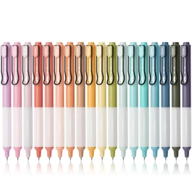 Mr. Pen- Retractable Gel Pens, 18 Pack, Black Ink, Vintage & Pastel Barrels, Fast Dry, Fine Point 0.5mm, Aesthetic for Journaling