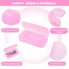 Soiiw Nail Tool Sterilizer Box Pink,Fully Transparent Plastic Sterilization Tray