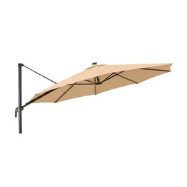 Garden Winds Heavy Duty Reinforced Replacement Canopy Top Cover Compatible with The 69745277, 69745276 Everhome 11' Round Solar Umbrella 2021-2022 - Classic Sand, Riplock 500