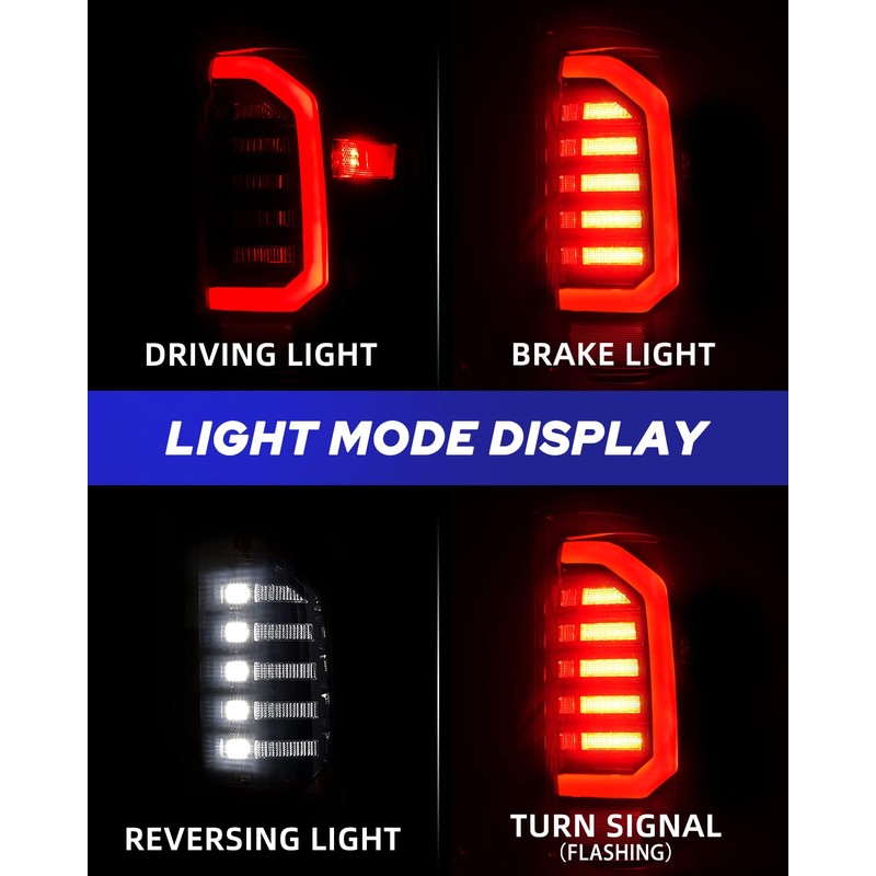 AUTOONE LED Tail Light Assembly Rear Lamps Replacement for 2007-2013