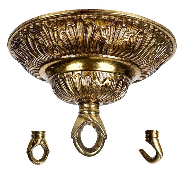 GRCERY 5.71" All Copper Chandelier Canopy Kit with Lamp Parts
