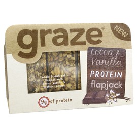Graze Cocoa And Vanilla Protein Flapjack 54 g (Pack of 9)