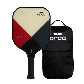 Orca Paddle Co. Apex Pickleball Paddle Set with Carry Bag - Lightweight Racket with Polymer Honeycomb Core, Textured Fiberglass Face, Anti-Slip Grip - Premium Pickle-Ball Equipment and Accessories