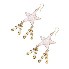 White Pearl Philippine Parol Filipino Chrismtas Lantern Earrings