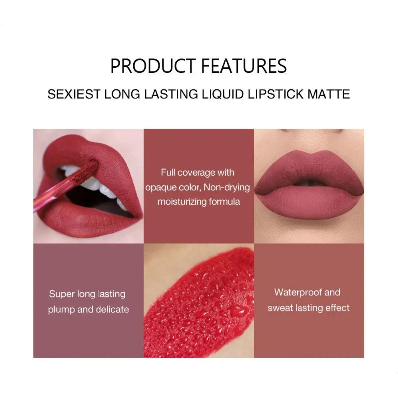 Set 6 Labiales Líquidos Lipstick Set