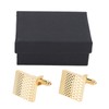 1 Pair French Cufflinks Double Layer Electroplating Polished Brass Gold