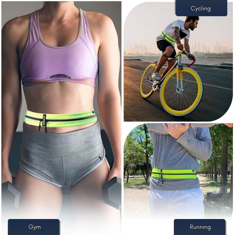 Nordrun Slim Running Belt Bag, Green