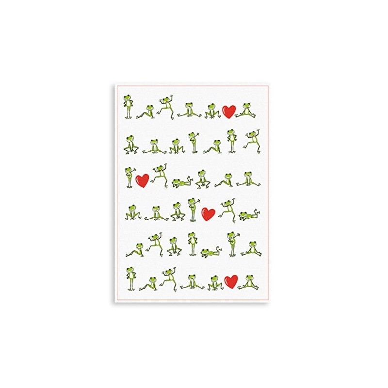 Triolino Cotton Tea Towel with Printed Frog Motif 45 x