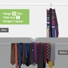 OMHOMETY 2 Pack Tie Rack, Wooden Tie Hanger for Men