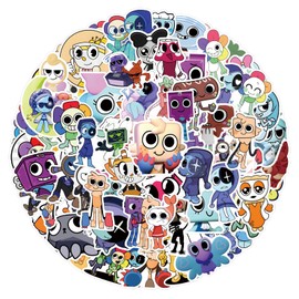 100 pcs Dandly World Stickers for Boys and Girls in Water Bottles laptops Phones Guitar Suitcase Waterproof Removable Decals Children's Cartoon Game Stickers for Fans Favors