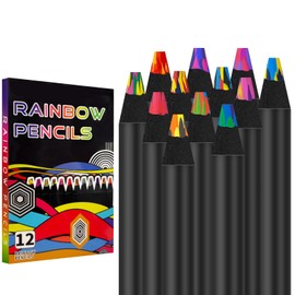 CNMTCCO Regenbogenstift, 12 Farben Regenbogenstifte Buntstifte Kinder, Geschenke für Mädchen, Holzstifte Farbstifte für Zeichnen, Skizzieren, Ausmalen, Mitgebsel Kindergeburtstag