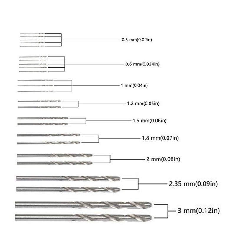 CESFONJER 25 PCS Pin Vice Hand Drill Bits | Micro