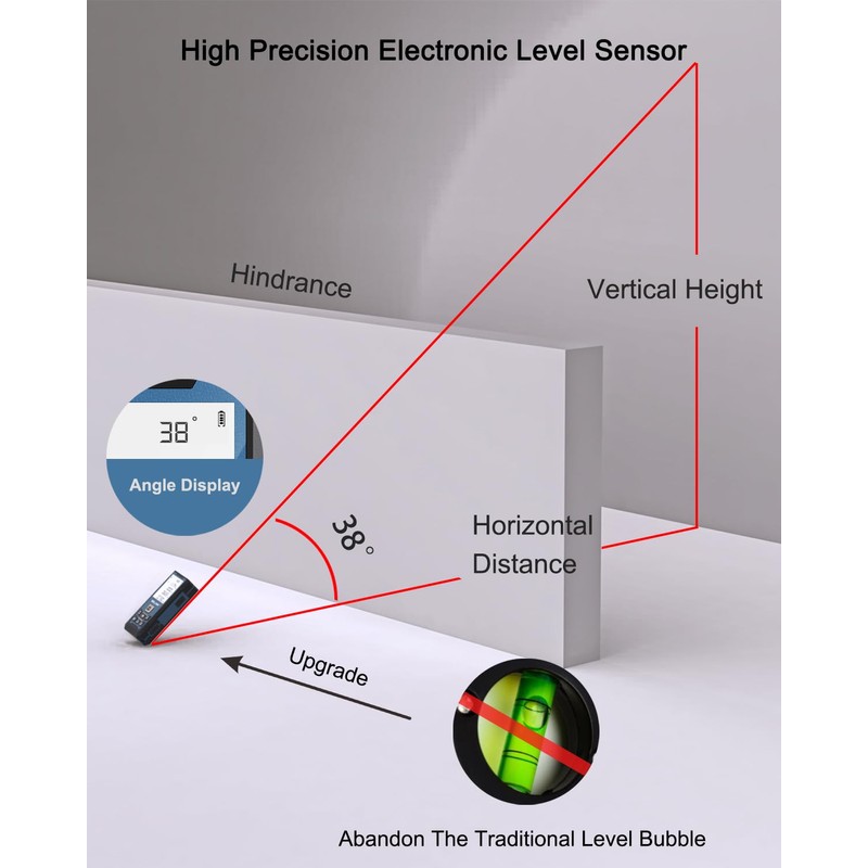WELLRAY 500Ft Laser Measuring Tool Distance Laser Measurement Tool Square