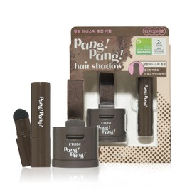 ETUDE Pom Pom Hair Shadow Dark Brown with Mini Stick Waterproof Facial Makeup Hairline Powder for Hairline & Thin Hair 1pcs (x1)