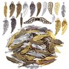 100 Pieces Mixed Colors alloy Angel Feather Wings Charms Pendants