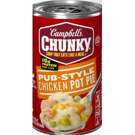 Campbell's Chunky Soup, Pub-Style Chicken Pot Pie Soup, 18.8 oz Can