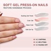 RTKHFZE Press on Nails Short - French Tip Press On