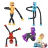 Pack of 4 Telescopic Robots, Telescopic Suction Cup Robot Toy,