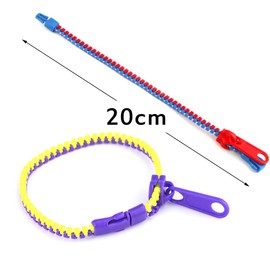 UPlama 50 PCS Friendship Fidget Zipper Bracelet, Neon Colors Sensory Bracelet Bulk Set, Party Toys for Birthday, Goodie Bags, Small Prizes