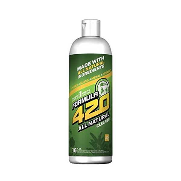 All Natural by Formula 420 | Glass Cleaner | Cleaner Pack | Safe on Glass, Metal, Ceramic, and Pyrex | Cleaner - Assorted Sizes (16 oz)