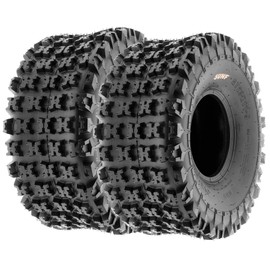 SunF ATV UTV Knobby Sport Tires 20x11-8,6 PR Tubeless A027, Set of 2