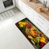 Kuizee Kitchen Runner Area Rug Kitchen Mat Fruits Vegetables Garden