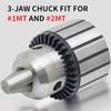 1/2" Drill Chuck with #1 (JT33-MT1) and #2 (JT33-MT2) Morse