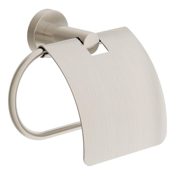 Symmons 353TPC-STN Dia Wall-Mounted Toilet Paper Holder with Cover in