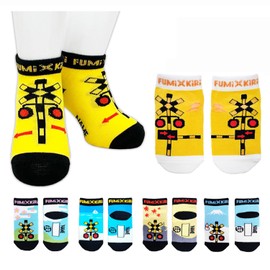 Iron Muffbo Crossing Socks, Set of 6, Children's Socks, Children's Clothing, Trains, Kids' Socks, Shinkansen Hayabusa, Komachi, Doctor Yellow, Boys and Girls, Nursery School, Kindergarten, Elementary