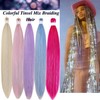 Tinsel Braiding Hair Pre stretched Lavender Purple Braiding Hair for