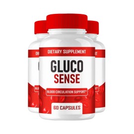 GlucoSense 3-Pack GlucoSense Capsules, Gluco Sense Blood Circulation Support - 180 Capsules
