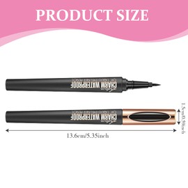 2 Pack Magic Liquid Eyeliner, Black Waterproof Eye Liners, Smudge Proof and Long Lasting Liquid Eye Liner, Professional Eye Makeup Tools Perfect for Winged Liner and Everyday Makeup