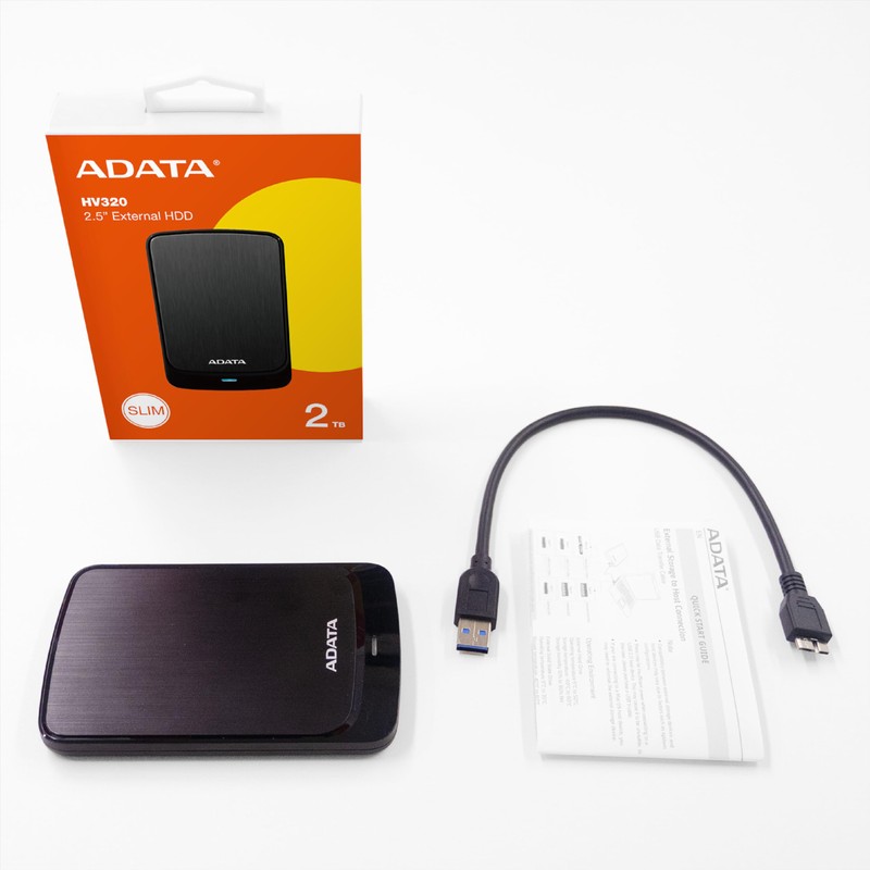 【Adata】 External Hard Drive 2TB HV320S Black USB 3.2 Gen1